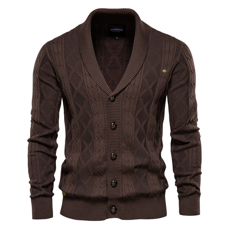 UrbanStoff | Herren Strickjacke Dick Gestrickt
