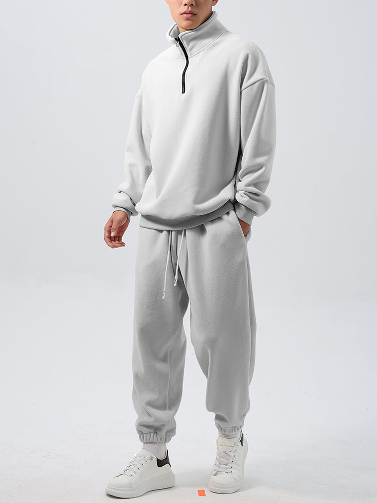 Locker Geschnittener Fleece-Trainingsanzug