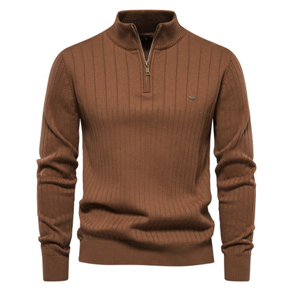 Slim Fit Halbzip-Pullover für Herren