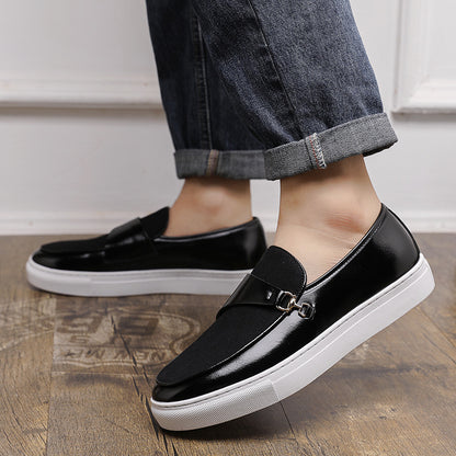 Herren Slip-On Leder Freizeitslipper