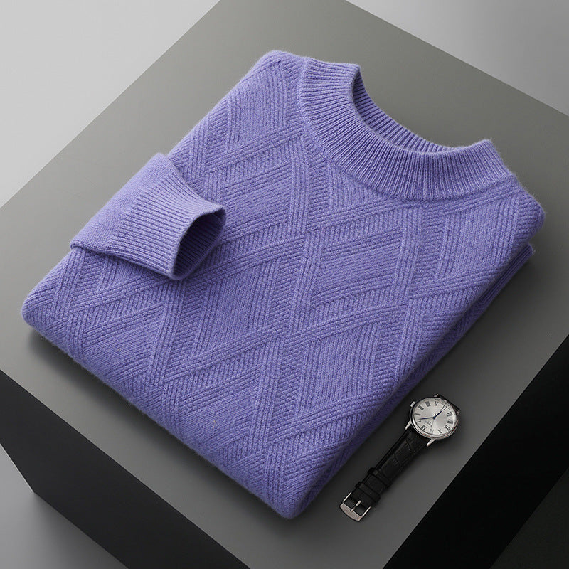 Wollpullover mit Halbrollkragen