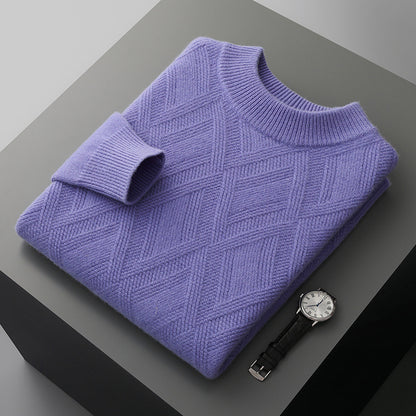 Wollpullover mit Halbrollkragen