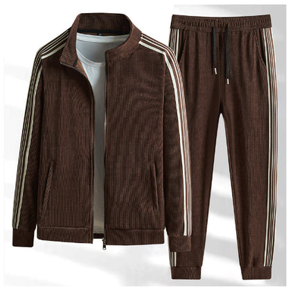 UrbanStoff | Herren Jugend Sport Trainingsanzug – Strickjacken-Set