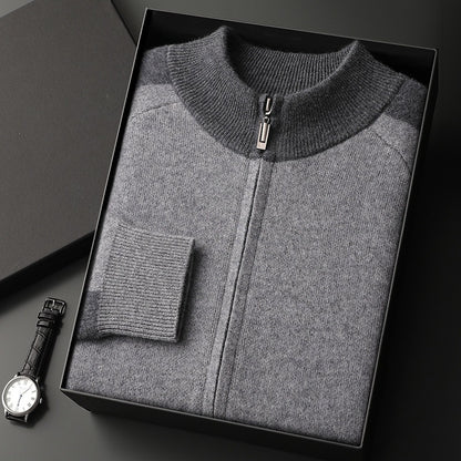 Kaschmir Half-Zip Strick Trainingsanzug