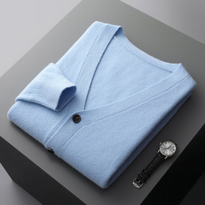 UrbanStoff | Woll-Cardigan mit V-Ausschnitt