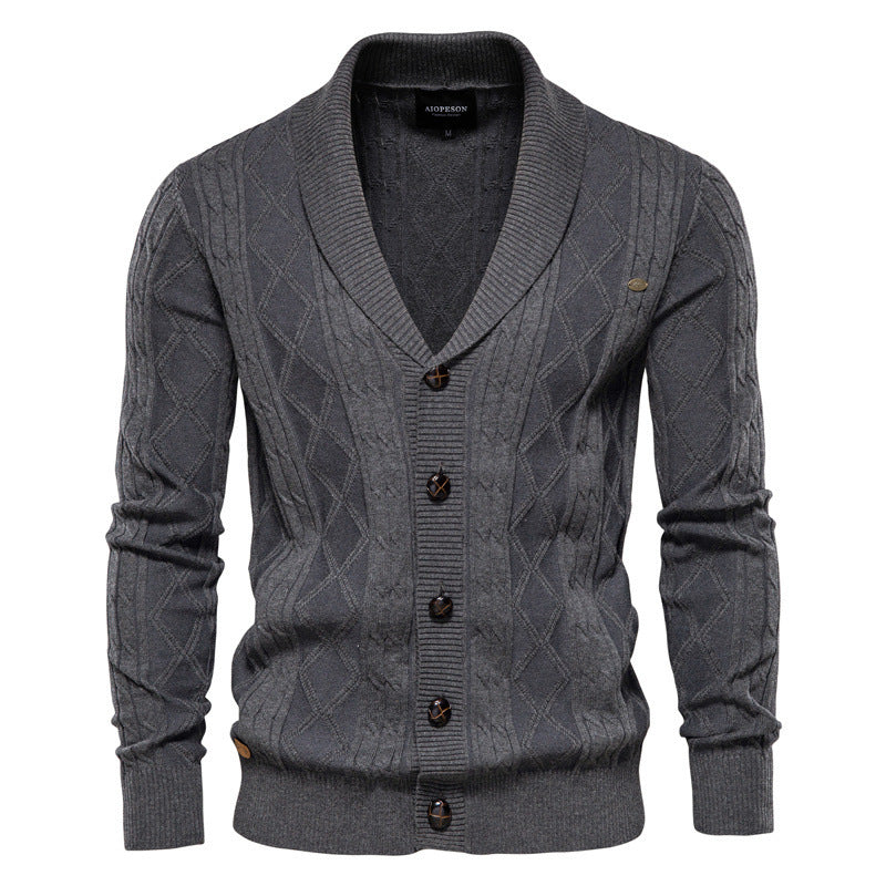 UrbanStoff | Herren Strickjacke Dick Gestrickt