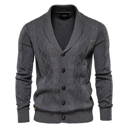 UrbanStoff | Herren Strickjacke Dick Gestrickt
