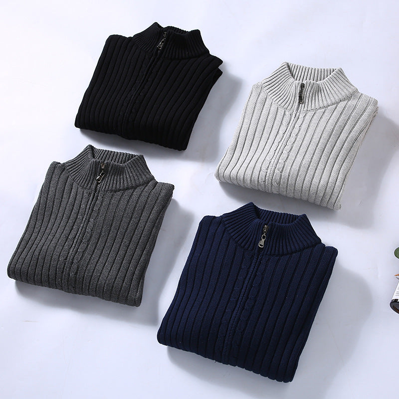 Gerippte Strickjacke