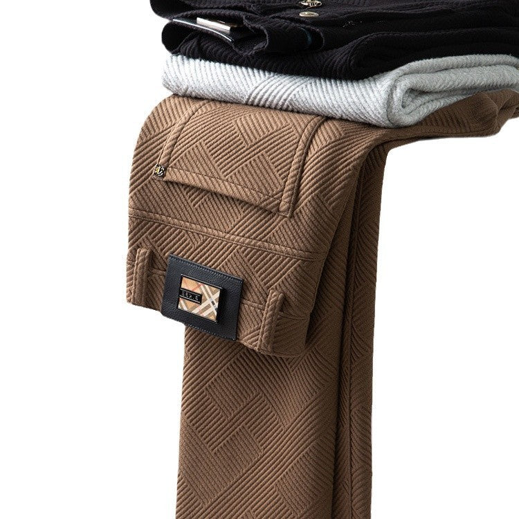 Herren Jacquard Freizeit Hose