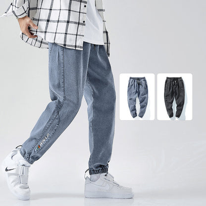 Locker geschnittene Denim Jogger Jeans