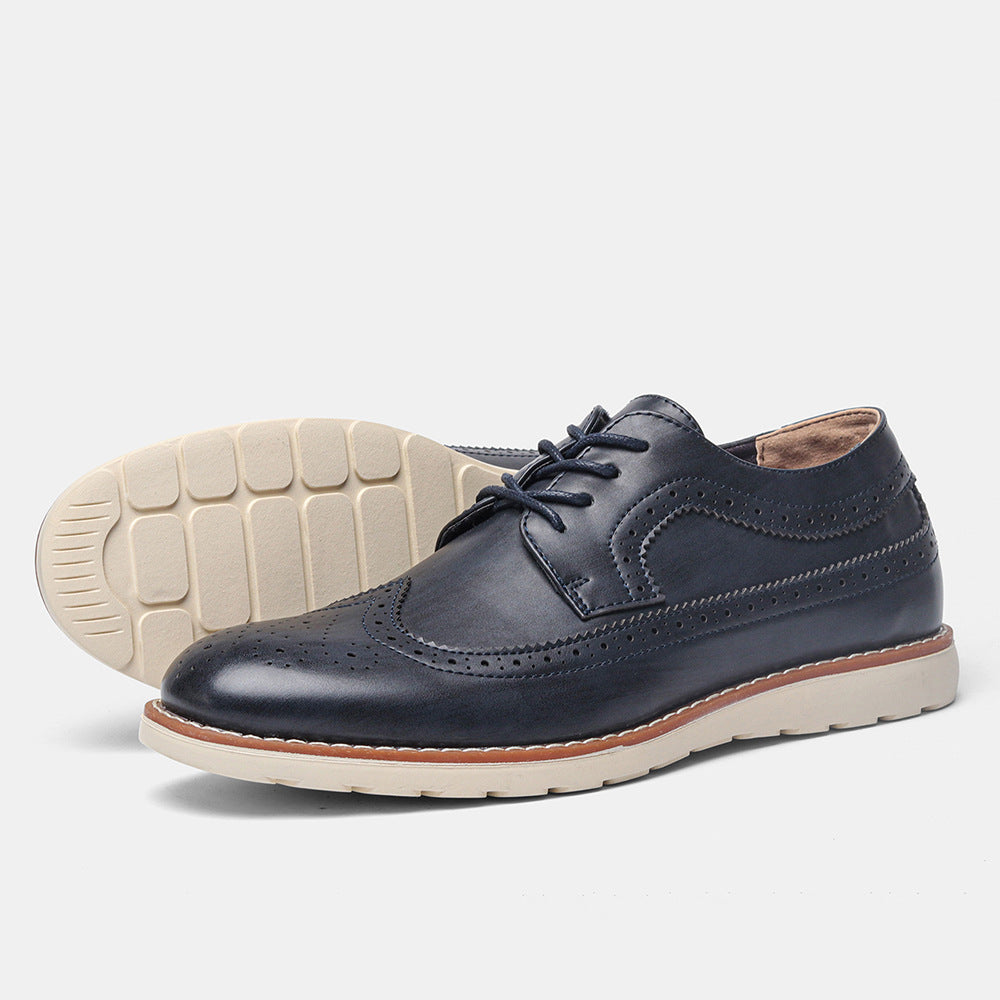 Klassische Leder Brogue Sneaker – Leicht & Bequem