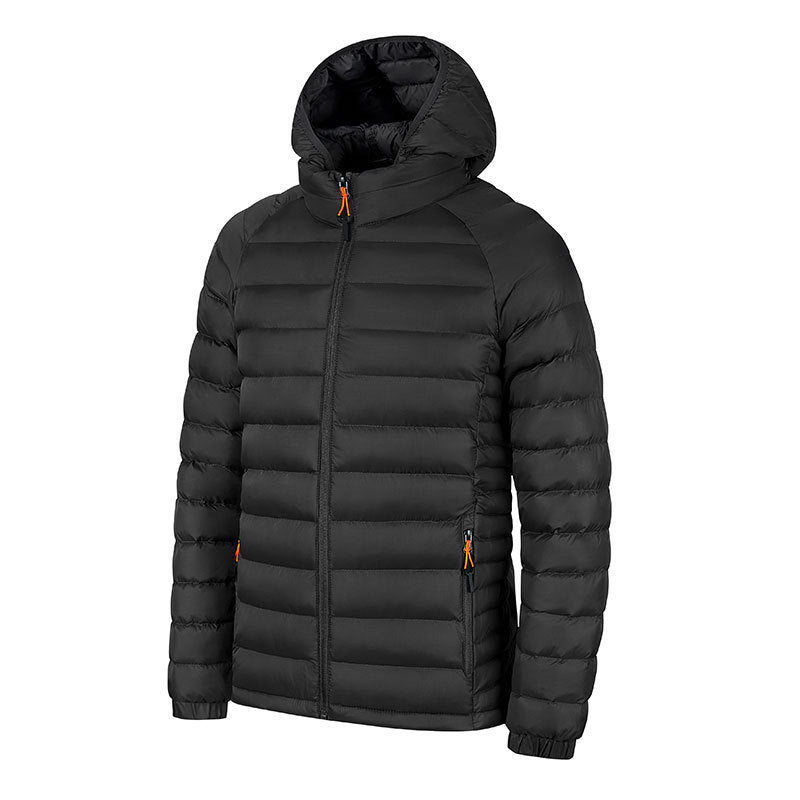 UrbanStoff | Gestreifte Kapuzen-Steppjacke
