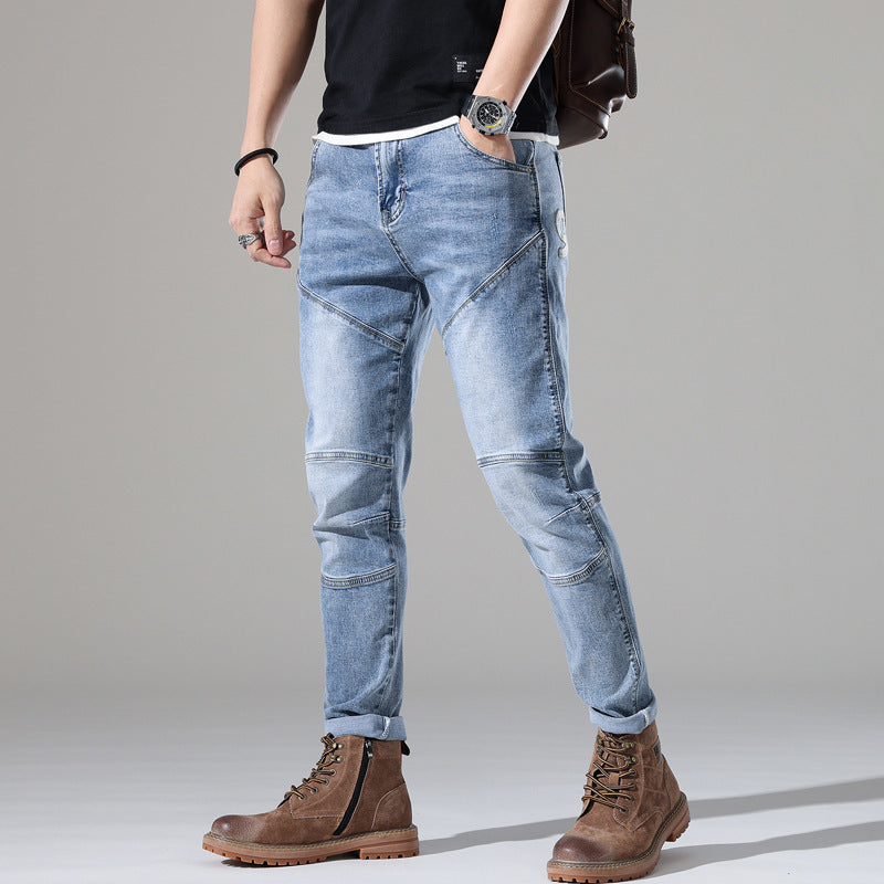 UrbanStoff | Light-Wash Stretch-Jeans mit Stickerei