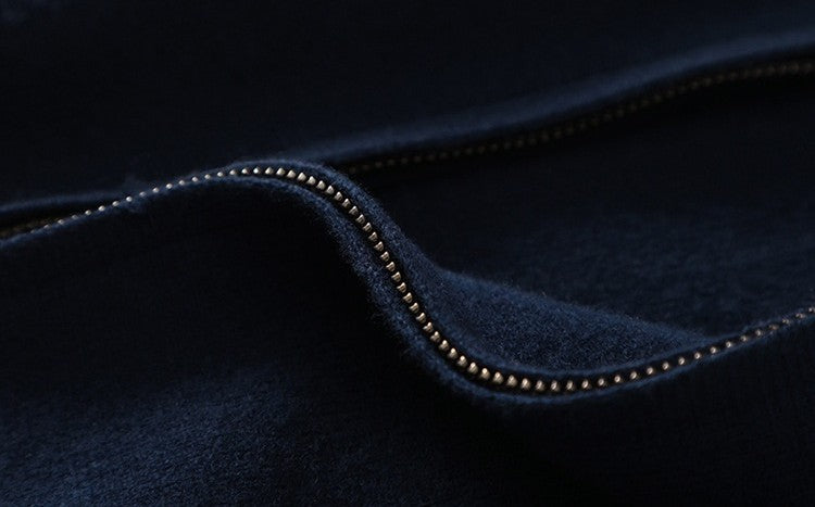 UrbanStoff | Kaschmir Strickmantel mit Reißverschluss