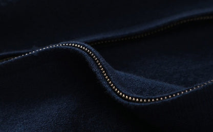 UrbanStoff | Kaschmir Strickmantel mit Reißverschluss