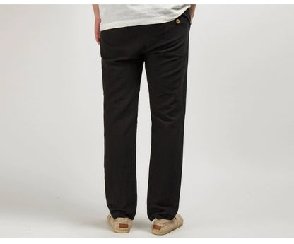 Herren Leinen Freizeithose