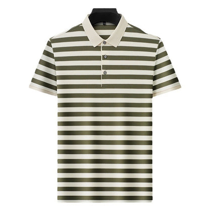 UrbanStoff | Herren Gestreiftes Poloshirt – Kurzarm