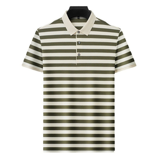 UrbanStoff | Herren Gestreiftes Poloshirt – Kurzarm