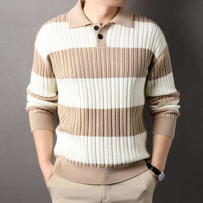 UrbanStoff | Gestreiftes Lockeres Langarmshirt