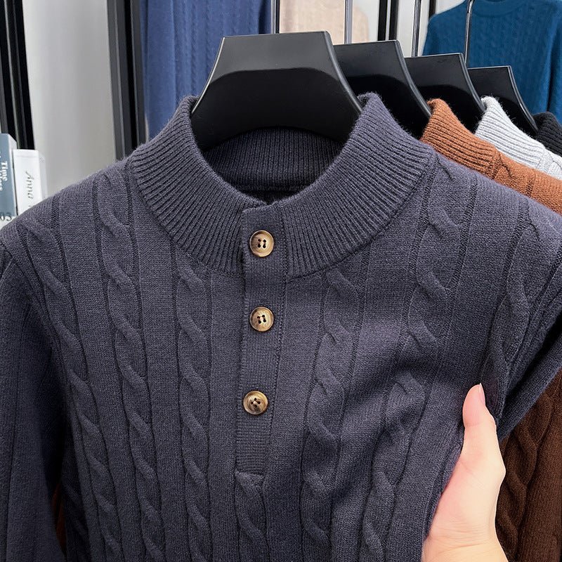 Zopfmuster Stehkragen Pullover